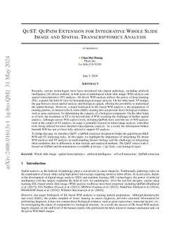 QuST: QuPath Extension for Integrative Whole Slide Image and Spatial
  Transcriptomics Analysis