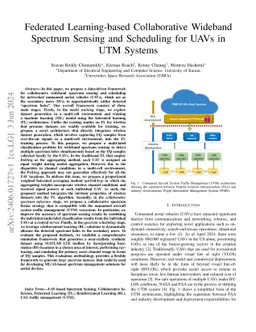 Federated Learning-based Collaborative Wideband Spectrum Sensing and
  Scheduling for UAVs in UTM Systems