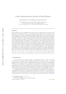 Crisis Communication in the Face of Data Breaches