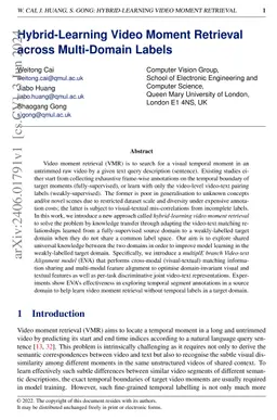 Hybrid-Learning Video Moment Retrieval across Multi-Domain Labels