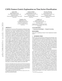 CAFO: Feature-Centric Explanation on Time Series Classification