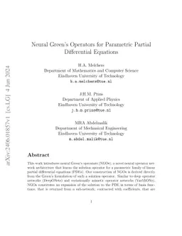Neural Green's Operators for Parametric Partial Differential Equations