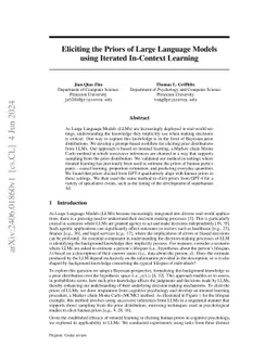 Eliciting the Priors of Large Language Models using Iterated In-Context
  Learning