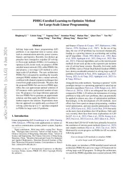 PDHG-Unrolled Learning-to-Optimize Method for Large-Scale Linear
  Programming