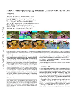 FastLGS: Speeding up Language Embedded Gaussians with Feature Grid
  Mapping