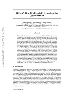 GOMAA-Geo: GOal Modality Agnostic Active Geo-localization