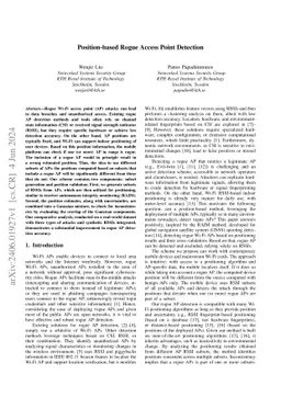 Position-based Rogue Access Point Detection