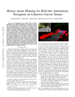 History-Aware Planning for Risk-free Autonomous Navigation on Unknown Uneven Terrain