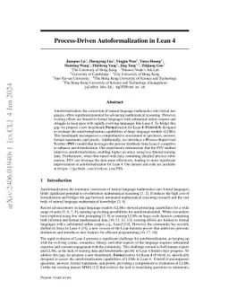 Process-Driven Autoformalization in Lean 4