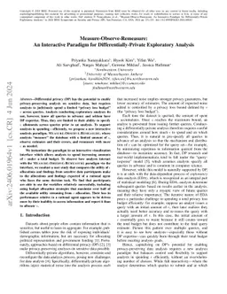 Measure-Observe-Remeasure: An Interactive Paradigm for
  Differentially-Private Exploratory Analysis
