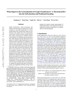 What Improves the Generalization of Graph Transformers? A Theoretical
  Dive into the Self-attention and Positional Encoding