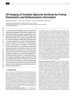 3D Imaging of Complex Specular Surfaces by Fusing Polarimetric and
  Deflectometric Information