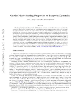 On the Hardness of Sampling from Mixture Distributions via Langevin Dynamics