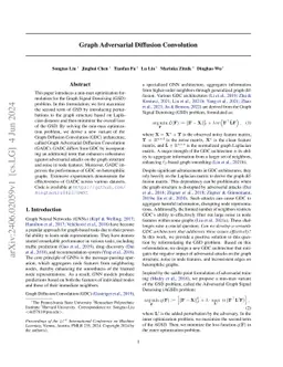 Graph Adversarial Diffusion Convolution