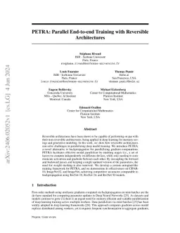 PETRA: Parallel End-to-end Training with Reversible Architectures