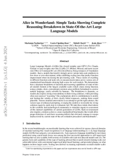 Alice in Wonderland: Simple Tasks Showing Complete Reasoning Breakdown in State-Of-the-Art Large Language Models