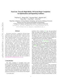 FaceCom: Towards High-fidelity 3D Facial Shape Completion via
  Optimization and Inpainting Guidance