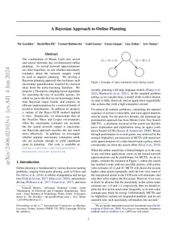 A Bayesian Approach to Online Planning