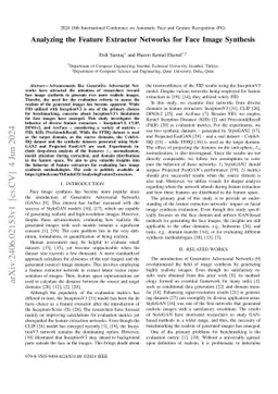Analyzing the Feature Extractor Networks for Face Image Synthesis