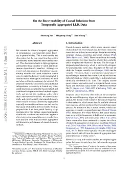 On the Recoverability of Causal Relations from Temporally Aggregated
  I.I.D. Data