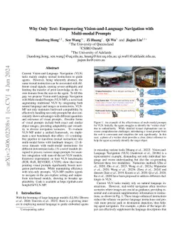 Why Only Text: Empowering Vision-and-Language Navigation with
  Multi-modal Prompts