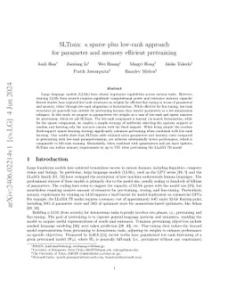 SLTrain: a sparse plus low-rank approach for parameter and memory
  efficient pretraining