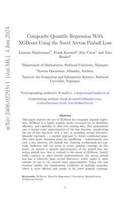 Composite Quantile Regression With XGBoost Using the Novel Arctan
  Pinball Loss