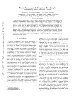 Neural Thermodynamic Integration: Free Energies from Energy-based
  Diffusion Models