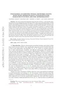 Polynomial-Augmented Neural Networks (PANNs) with Weak Orthogonality Constraints for Enhanced Function and PDE Approximation