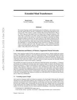 Extended Mind Transformers