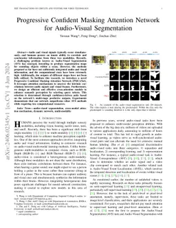 Progressive Confident Masking Attention Network for Audio-Visual Segmentation