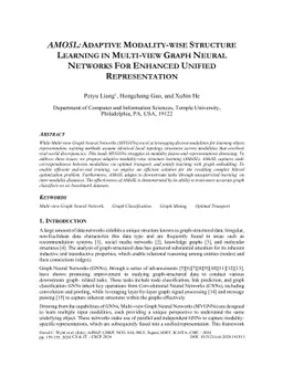 AMOSL: Adaptive Modality-wise Structure Learning in Multi-view Graph
  Neural Networks For Enhanced Unified Representation