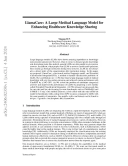 LlamaCare: A Large Medical Language Model for Enhancing Healthcare
  Knowledge Sharing