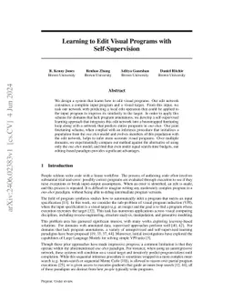Learning to Edit Visual Programs with Self-Supervision