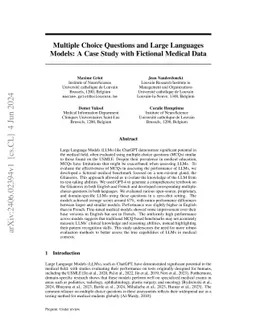 Pattern Recognition or Medical Knowledge? The Problem with Multiple-Choice Questions in Medicine