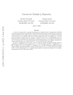 Coresets for Multiple $\ell_p$ Regression