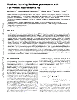 Machine learning Hubbard parameters with equivariant neural networks
