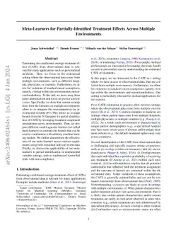 Meta-Learners for Partially-Identified Treatment Effects Across Multiple
  Environments