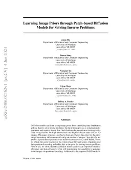 Learning Image Priors through Patch-based Diffusion Models for Solving Inverse Problems