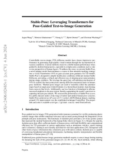 Stable-Pose: Leveraging Transformers for Pose-Guided Text-to-Image
  Generation