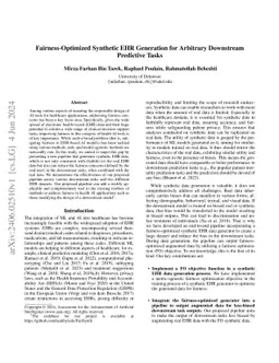 Fairness-Optimized Synthetic EHR Generation for Arbitrary Downstream Predictive Tasks