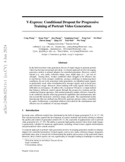 V-Express: Conditional Dropout for Progressive Training of Portrait
  Video Generation