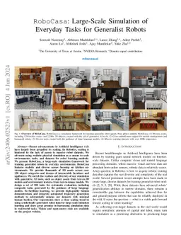 RoboCasa: Large-Scale Simulation of Everyday Tasks for Generalist Robots