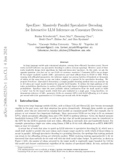 SpecExec: Massively Parallel Speculative Decoding for Interactive LLM
  Inference on Consumer Devices