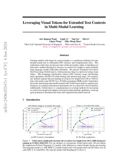 Leveraging Visual Tokens for Extended Text Contexts in Multi-Modal
  Learning
