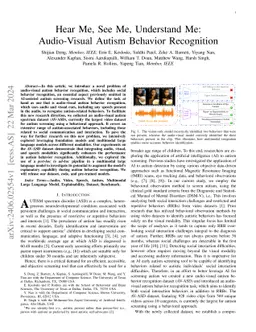 Hear Me, See Me, Understand Me: Audio-Visual Autism Behavior Recognition