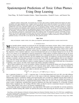 Spatiotemporal Predictions of Toxic Urban Plumes Using Deep Learning