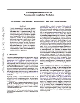 Unveiling the Potential of AI for Nanomaterial Morphology Prediction