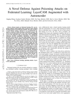 A Novel Defense Against Poisoning Attacks on Federated Learning:
  LayerCAM Augmented with Autoencoder