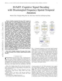 D-FaST: Cognitive Signal Decoding with Disentangled
  Frequency-Spatial-Temporal Attention